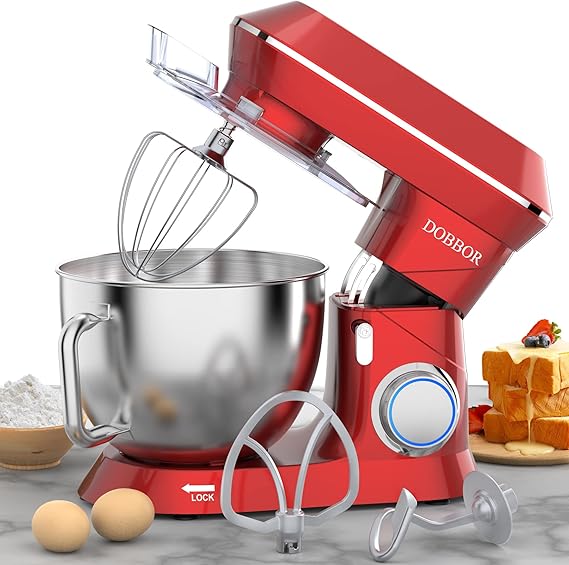 8.5L Stand Mixer, DOBBOR 1500W 7 Speeds Food Mixers for Baking, Bread