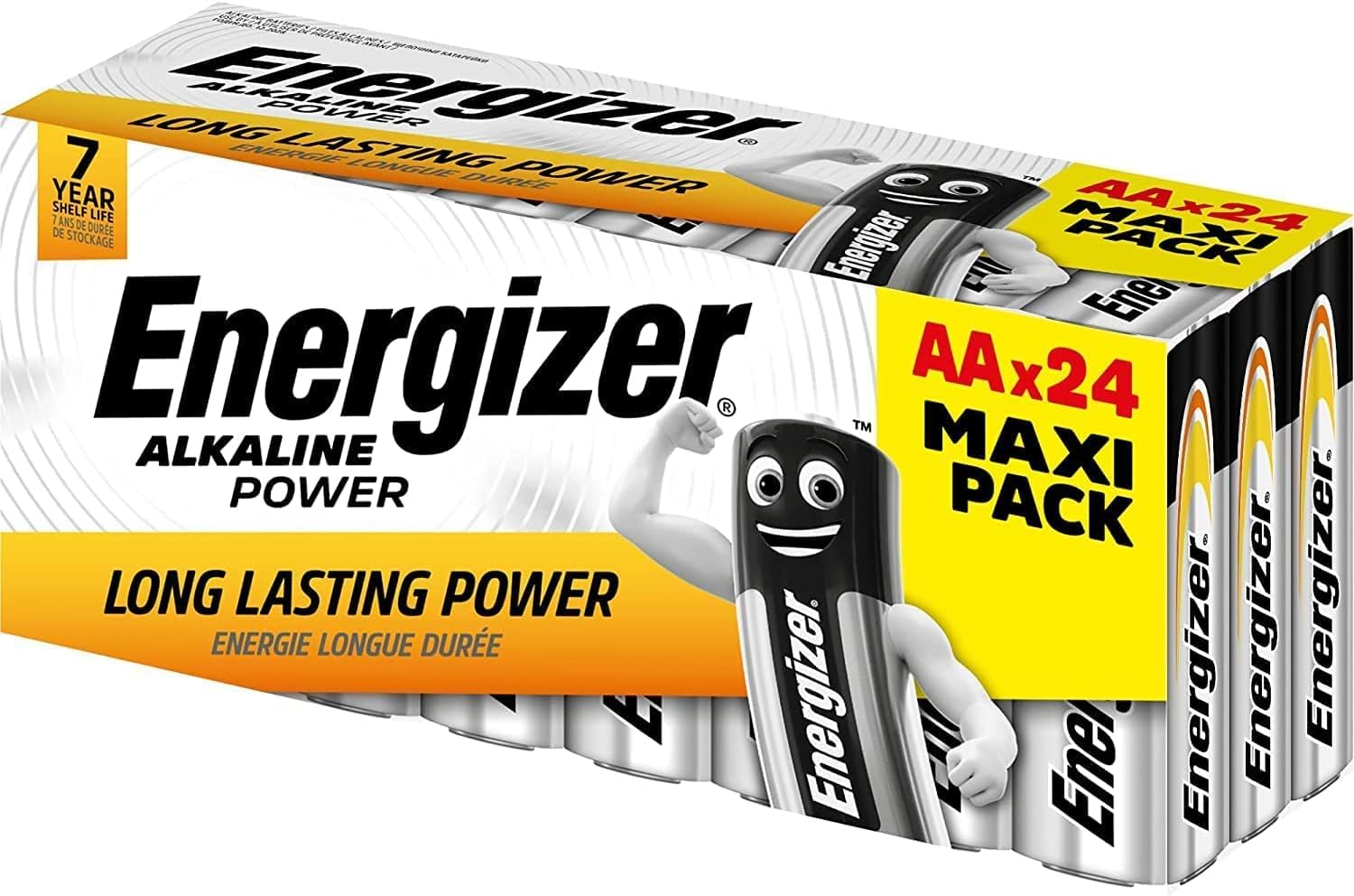 Energizer AA Batteries, Alkaline Power, 48 Pack, Double A Battery Pack