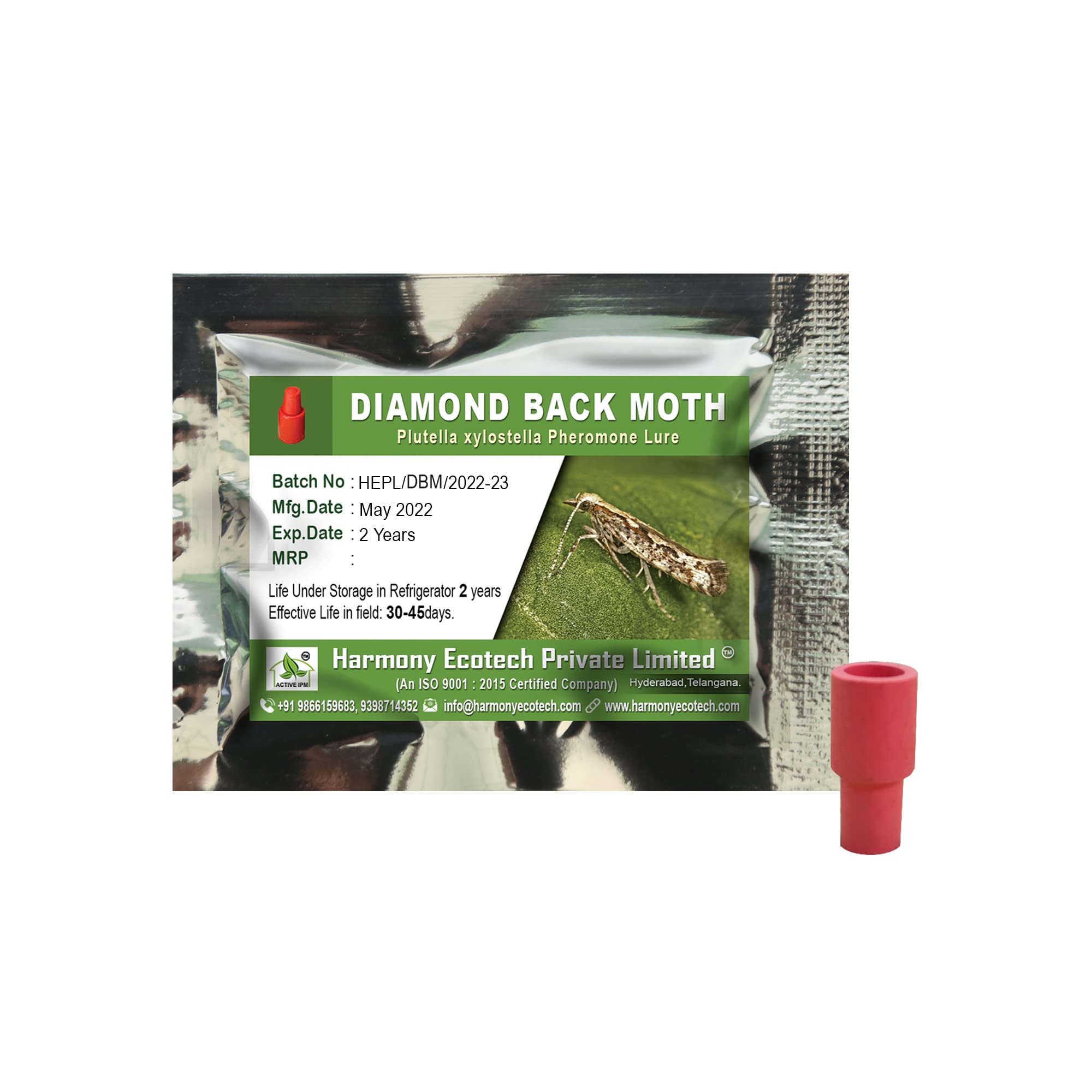 ACTIVE IPM Diamond Back Moth Pheromone Lure Only (Pack of 25) Pest Control Tool for Attracting; Trapping Plutella xylostella in Cole Crops Like Cabbage; Cauliflower; Broccoli; Mustard; Turnips-image-6
