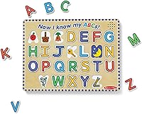 Vista 5 de Melissa & Doug Rompecabezas de madera con sonido del alfabeto - Rompecabezas de madera con efectos de sonido (26 piezas) - Certificado FSC