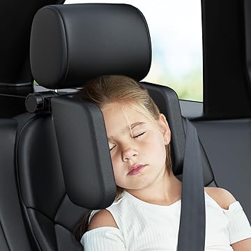 JZCreater Almofada de encosto de cabeça para carro, almofada de suporte para pescoço de cabeça, encosto de cabeça para assento de carro para crianças, almofada de dormir ajustável