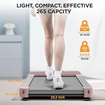 Walking Pad 300lb Treadmill Under Desk with 2.5HP Motor Walking Pad Treadmill for Home and Office No Installation Required Standing Desk Treadmill with Remote Control LED Display Green