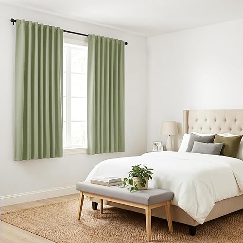 Miniatura 323 de PONY DANCE - Cortinas opacas aisladas térmicamente, set de 2 cortinas opacas con bolsillo para barra / pestaña trasera, paneles de cortinas opacas,