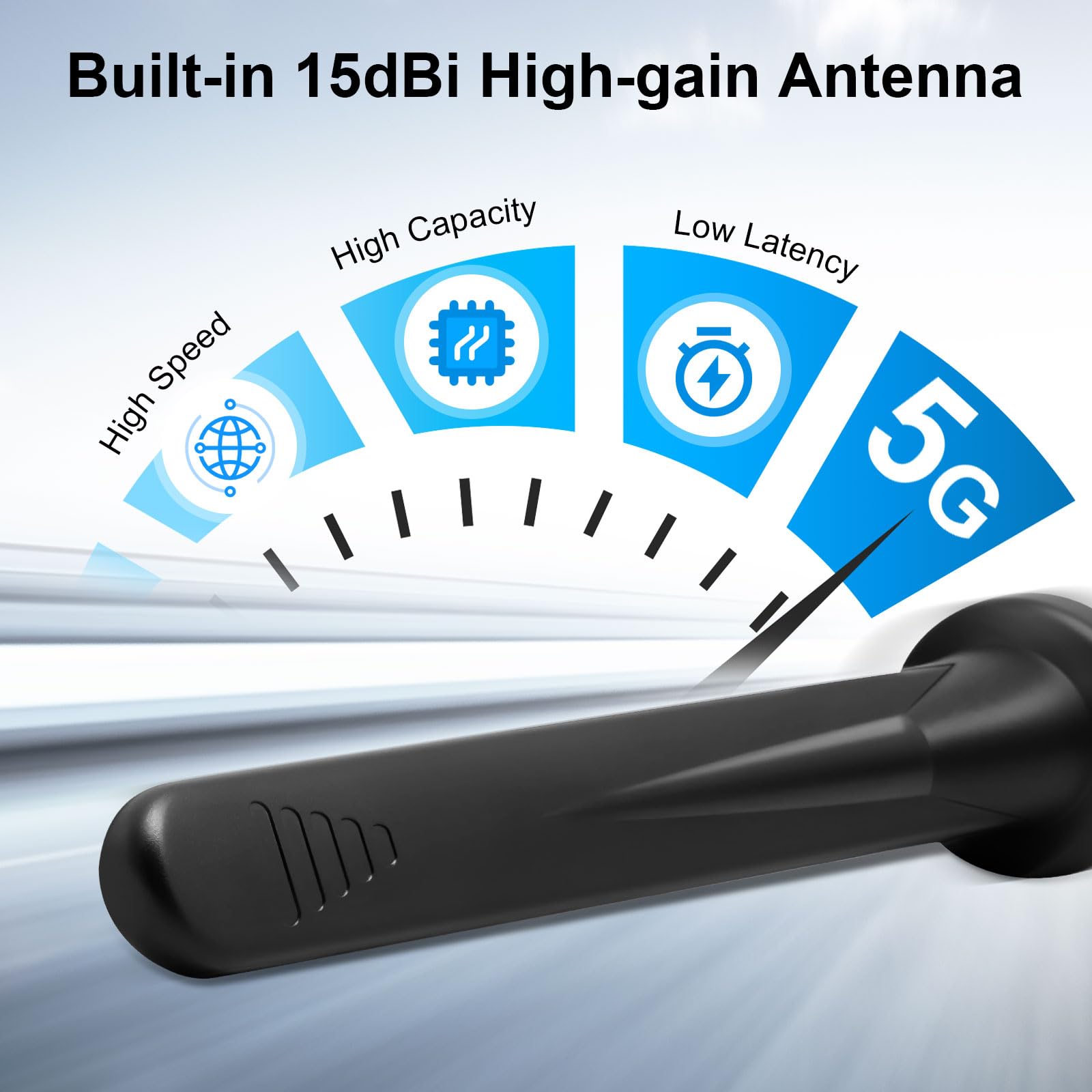 2x 5G LTE Antenne Mit Magnetfuß - 15dbi Omnidirektional Für Router & Smart Home