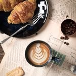 Vicrays Coffee Ensemble de tasses, 12 Ounce, ensemble de 6, Mug en céramique pour hommes, femmes, Mugs émaillés uniques avec poignée pour café, thé, lait, cacao, céréales(bleu)