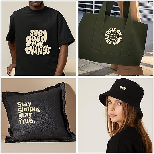 Miniatura 2 de HTVRONT HTV Cream Heat Transfer Vinyl Rolls - 12" x 15ft Cream HTV for Shirts, All Cutting Machines - Easy to Cut & Weed Varios