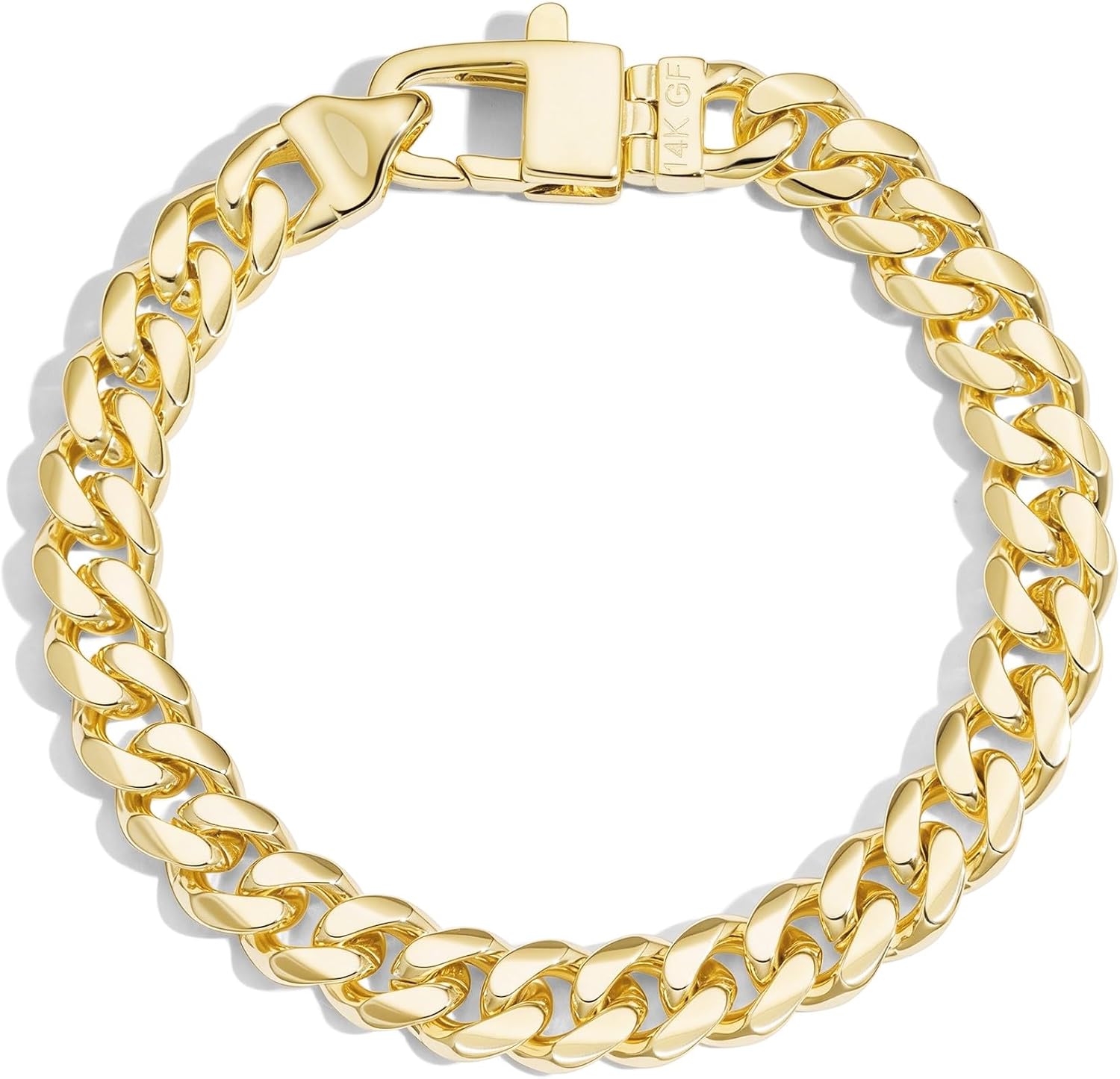Gold Bracelets For Women,14k Gold Filled Miami Cuban Link Bracelet For Women, Non Tarnish Gold Stackable Bracelet,5mm/6mm/7mm Width 6.5/7/7.5 Inch