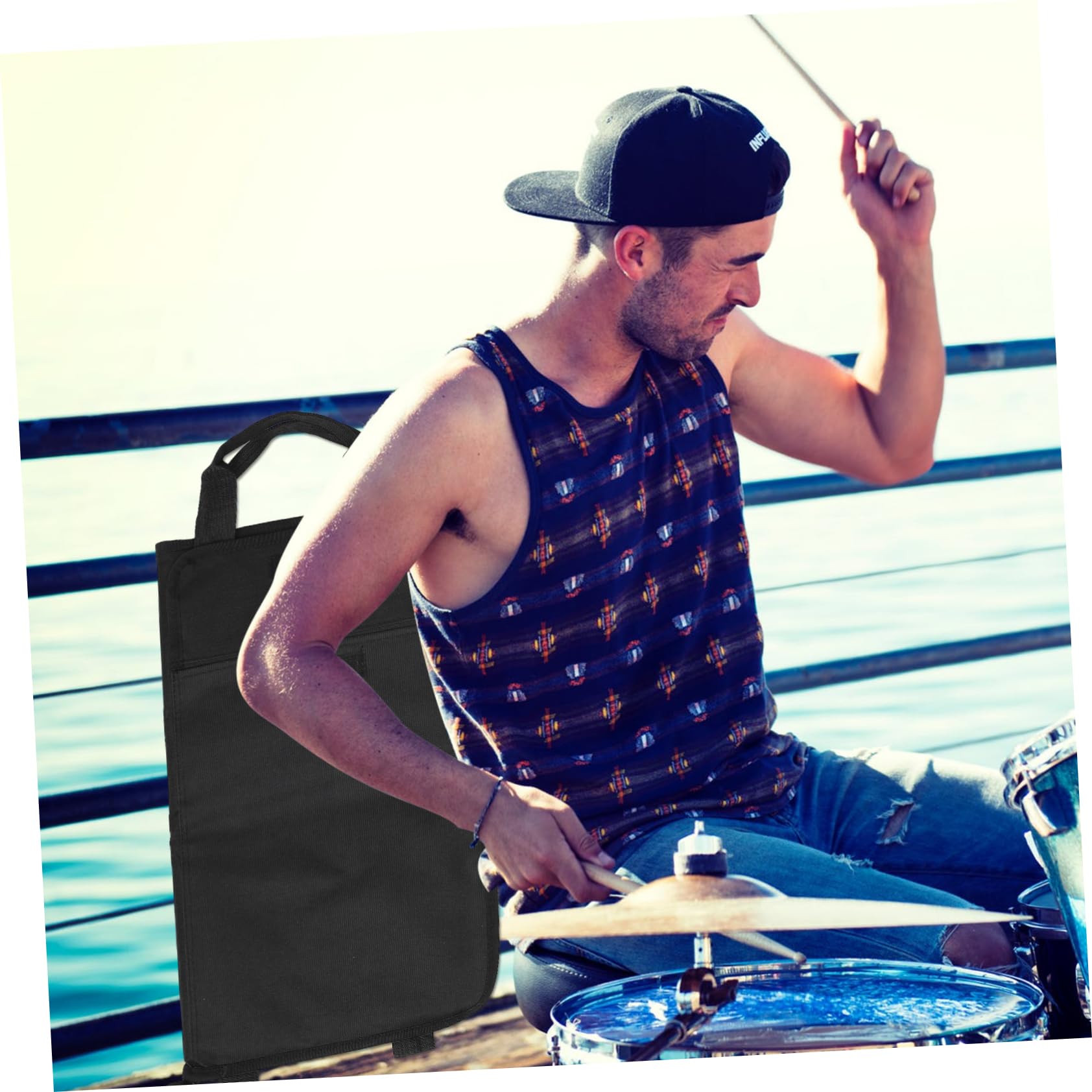 BESPORTBLE Capacity Drumstick Bag Portable Drumstick Pouch for Instruments Holds Accessories Teaching Materials Stylish Design Durable Practical for Musicians