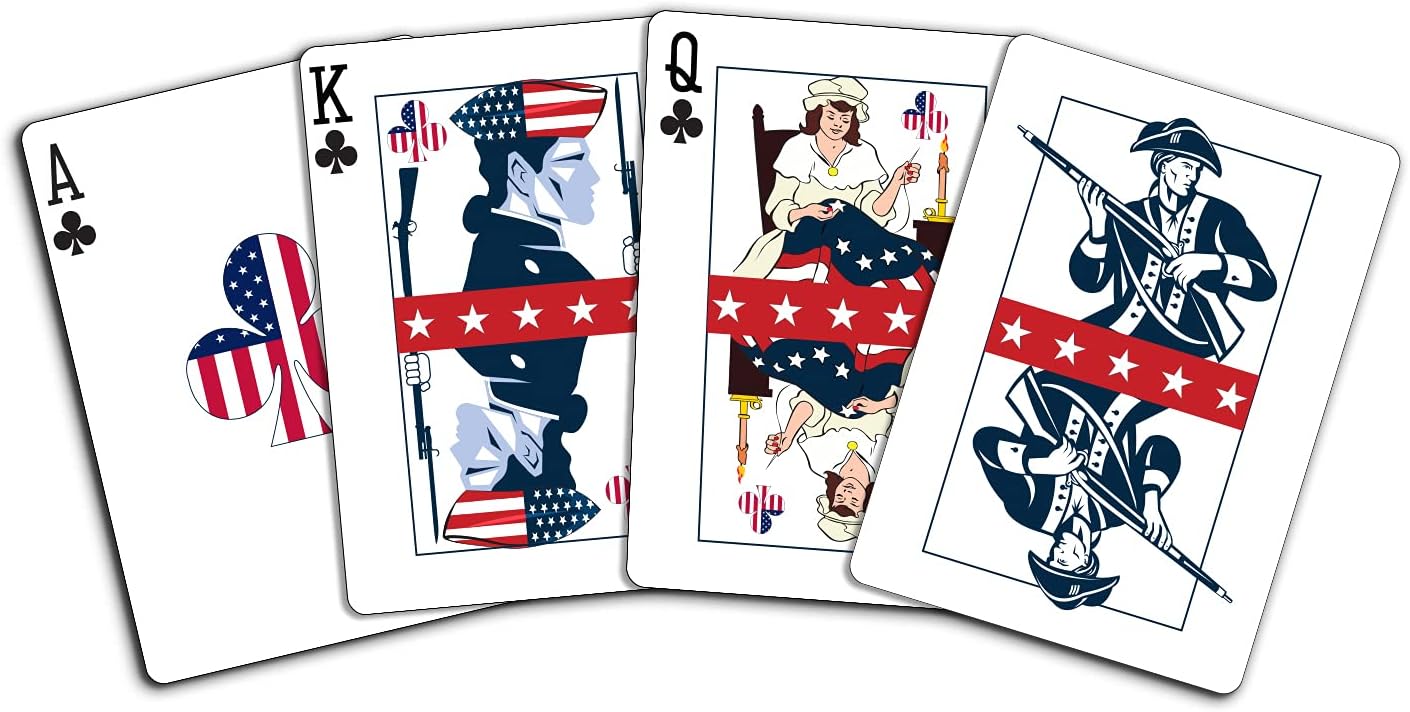 Military Gift Shop Blue American Flag Playing Cards - Patriotic Graphics - Premium Quality - Veteran Gifts for Men or Women | Flag Playing Cards Blue image 2