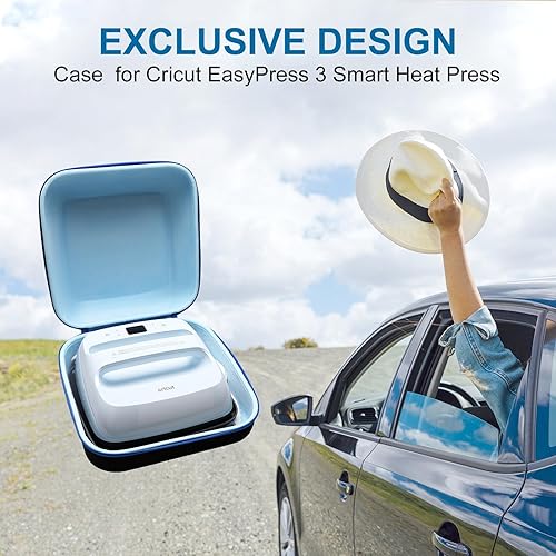 Miniatura 7 de LTGEM - Funda rígida para máquina de prensa de calor inteligente Cricut EasyPress 32 (9 x 9 pulgadas), bolsa de almacenamiento protectora de viaje