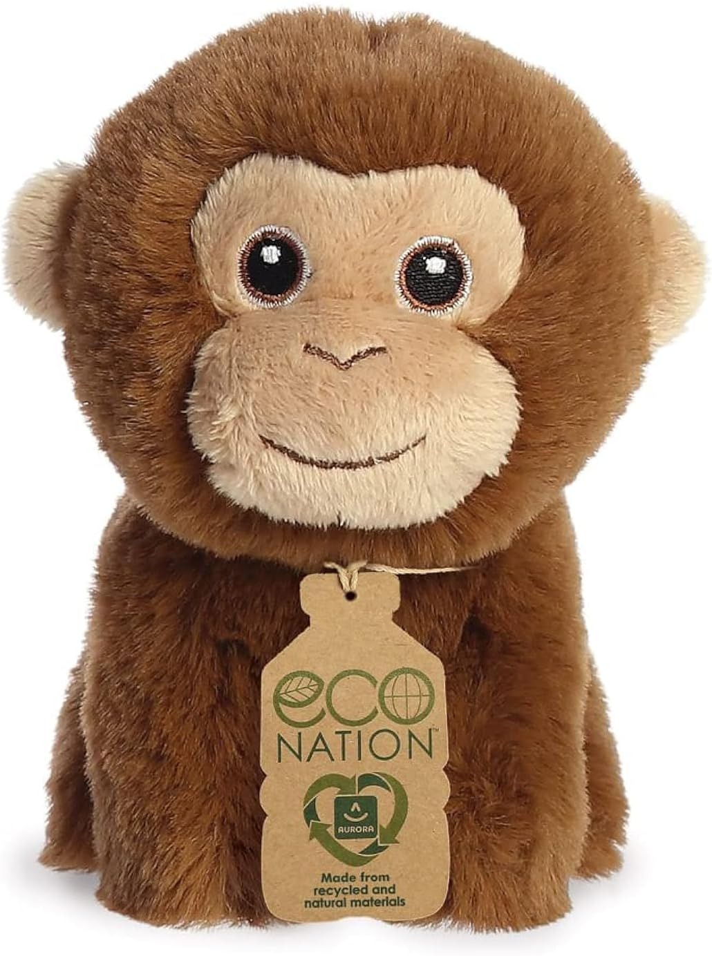 Aurora35071, Eco Nation Mini Monkey, 5In, Soft Toy, Brown