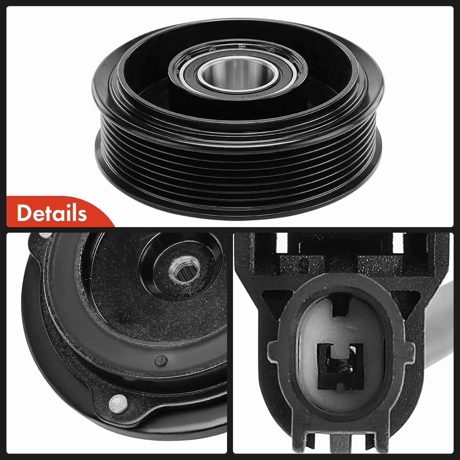 A-Premium Air Conditioner AC Compressor Clutch Kit Compatible with Honda Accord 2013 2014 2015 2016 2017 2.4L