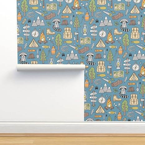 Amazon Caja Design キャンピング壁紙ロール アウトドアウッドランドラクーンフォレストアウトドアサマー 1ロール 24インチ X 27フィート Roll 24in X 27ft R Iso2427 Cw D S1 壁紙 Amazon Caja Design キャンピング壁紙ロール アウトドアウッドランドラクーンフォレストアウトドアサマー 1ロール 24インチ X 27フィート Roll 24in X 27ft R Iso2427 Cw D S1 壁紙