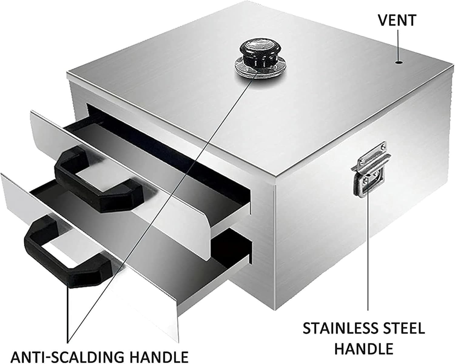 Rice Noodle Rolls Machine, Steamed Vermicelli Roll Steamer Cuisine Recipes Cookware for Vegetables, Seafood, Dumplings