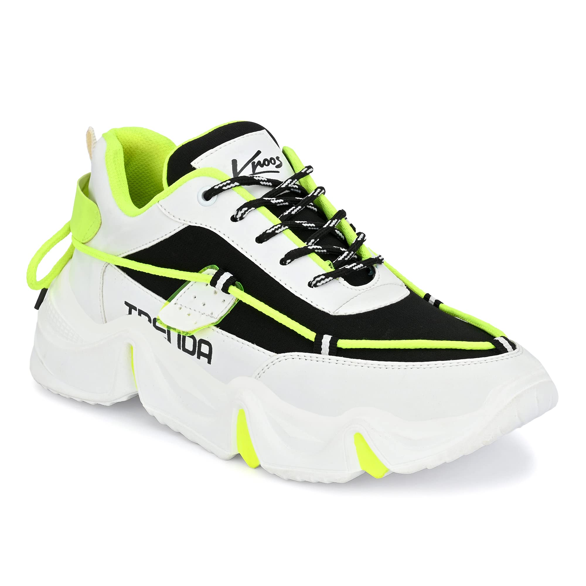 KNOOS Neon Synthetic Walking Shoes Casual Running Shoes for Men - 10 UK (B09CMG773K) Amazon Price History, Amazon Price Tracker