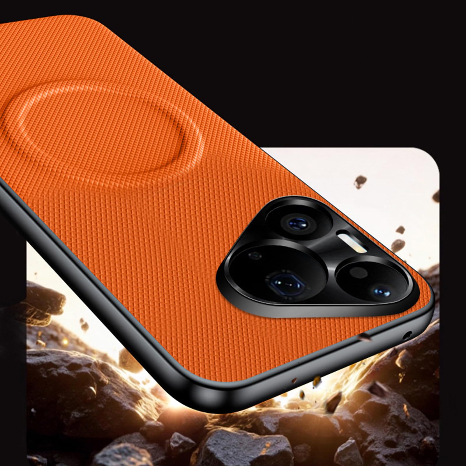 Magnetisch Hülle für Huawei Pura 90 Pro Max/90 Pro/90, Dünne rutschfeste Schutzhülle mit Volls Schutz des Objektivs Handyhülle,Schwarz,90 Pro