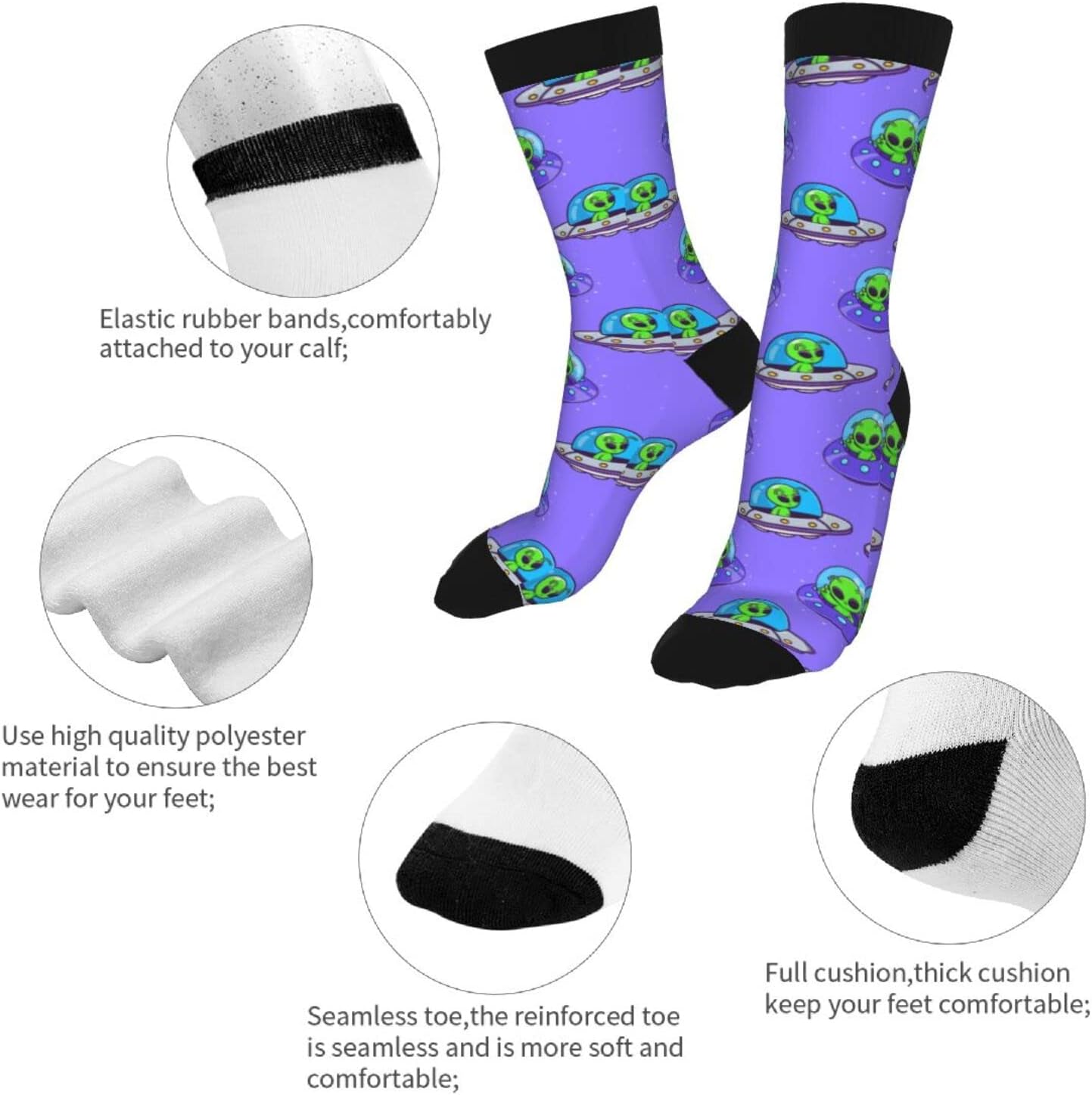 Funny Novelty Socks Casual Athletic Crazy Cute Crew Socks For Women Men - Image 7