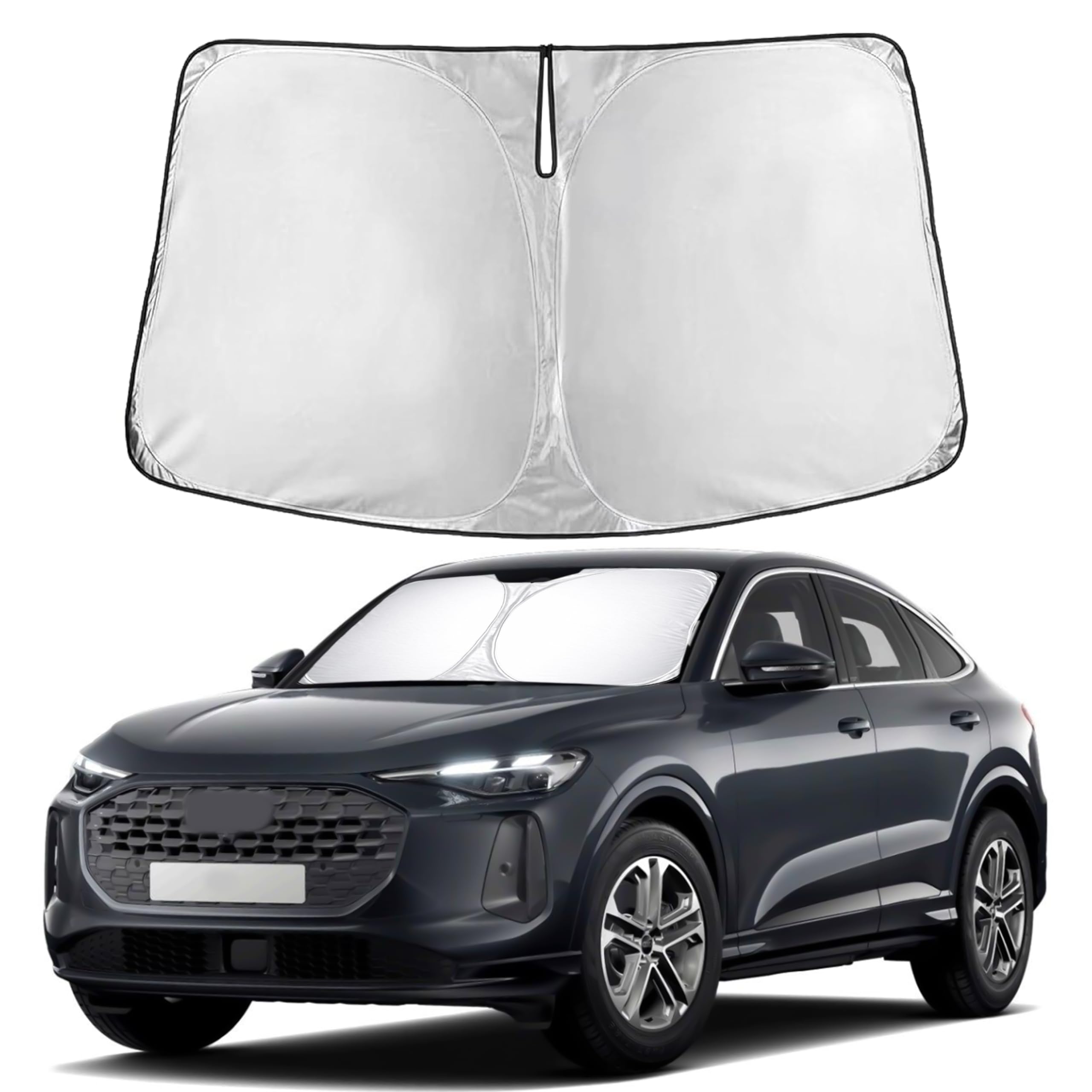 EcoNour Windshield Sun Shade Compatible for Audi Q5 2018–2024 2025