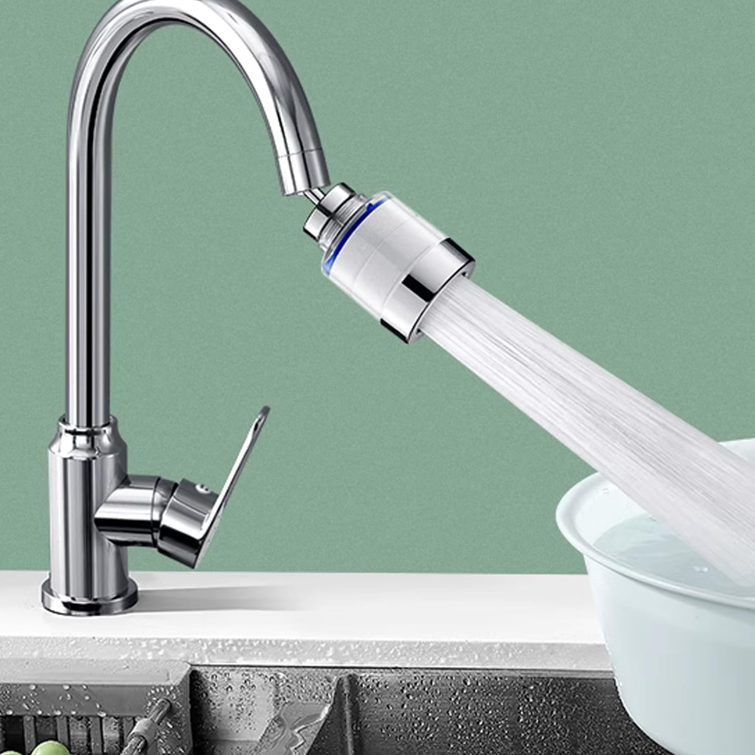 HASLED Pièces Élément de Filtre a Eau Robinet Anti Calcaire en Coton PP pour Cuisine Salle de Bain
