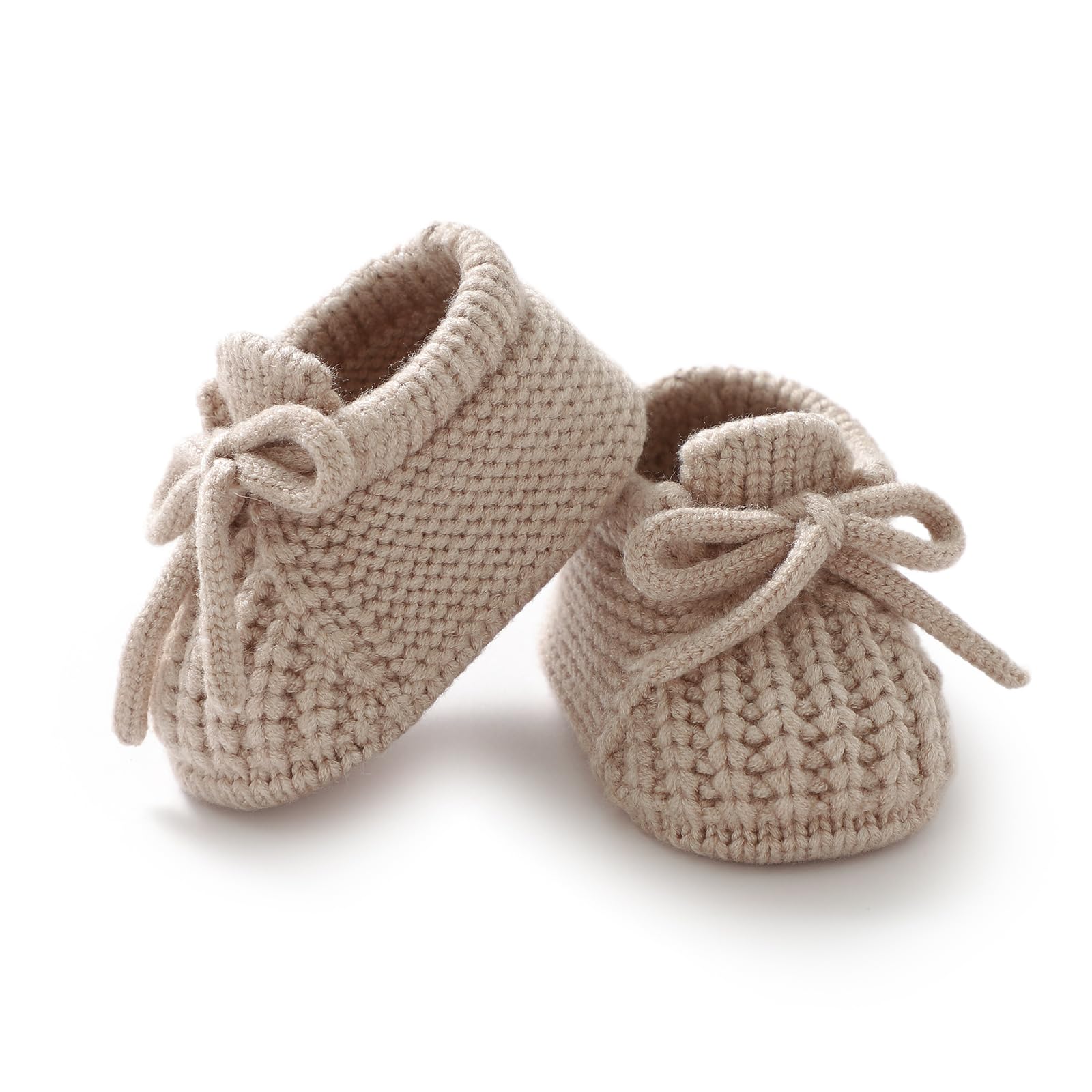 DovFanny Baby Booties Newborn Baby First Shoes Cozy Warm Knit Soft Booties for Toddler Infant Boy Girl