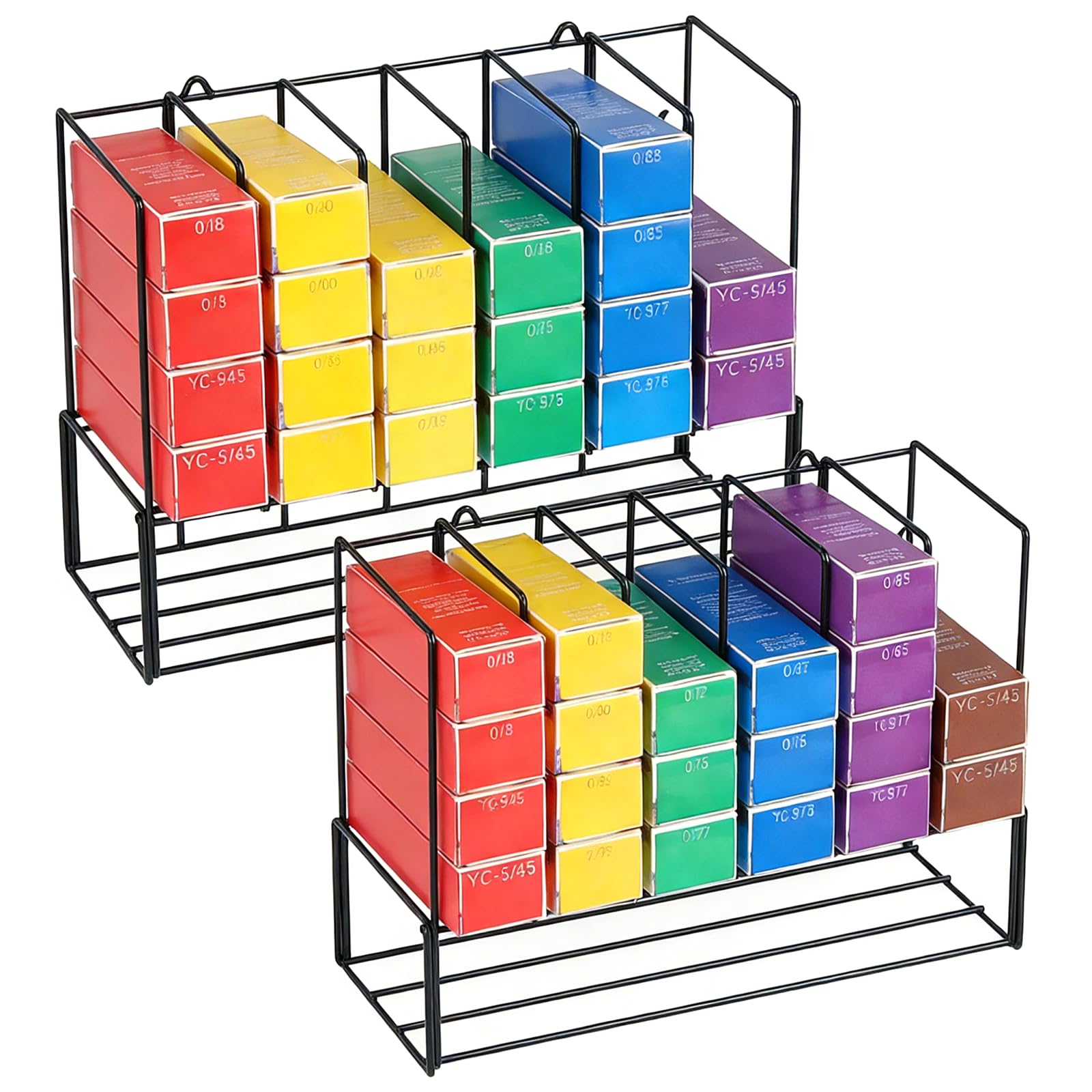 Photo 1 of 2 PCS Hair Color Organizer for Salon Storage Rack Wall Mounted Hair Color Racks for Salon Cabinet Hairs Dye Tube Storage Display Rack for Stylists Spa Beauty Home