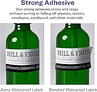 Vista 6 de Avery Durable Waterproof Rectangle Labels, Sure Feed Technology, 1" x 2", 600 Total, Oil and Tear-Resistant Waterproof Labels, Print-to-The-Edge