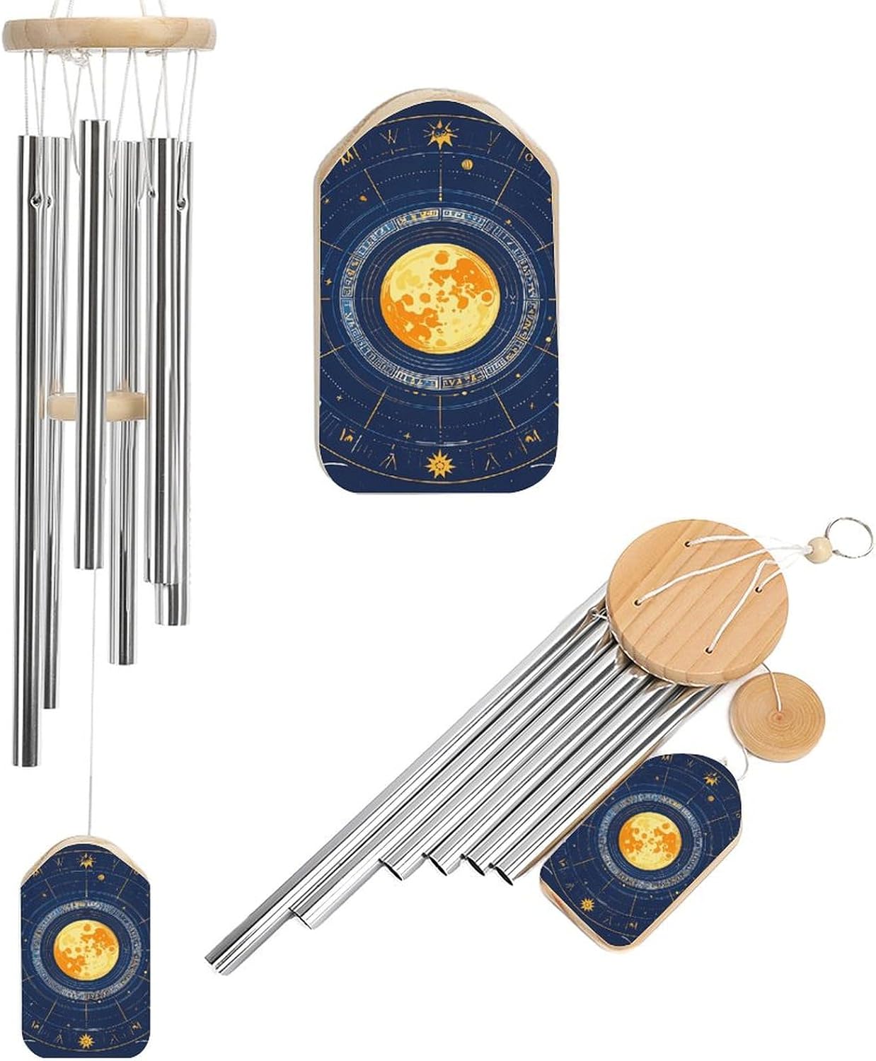 Large Aluminium Wind Chimes 20.5" Inches Steam Locomotive Train Wind Chimes for Outside Memorial WindChimes Sympathy Windchime for Outdoor Garden Patio Decoration