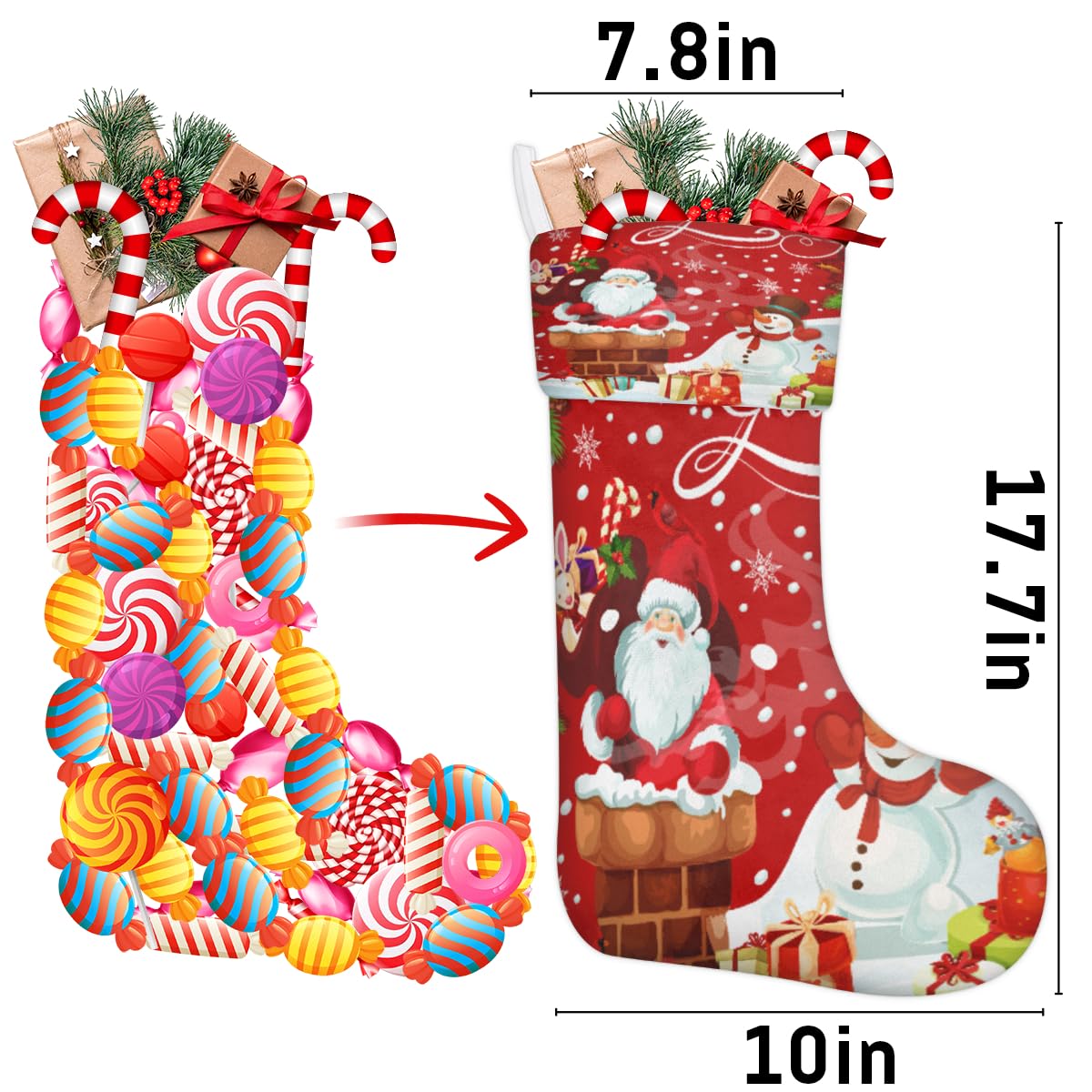 Calcetines Navideños Para Colgar Medias Navidad Decoración Calcetines  Navidad Personalizables - Pack 4 Medias Para Chimenea O Árbol, 22cm Adornos  árbol Navidad Tela Lino Calcetines Personalizados Navidad, image size:1200x1200
