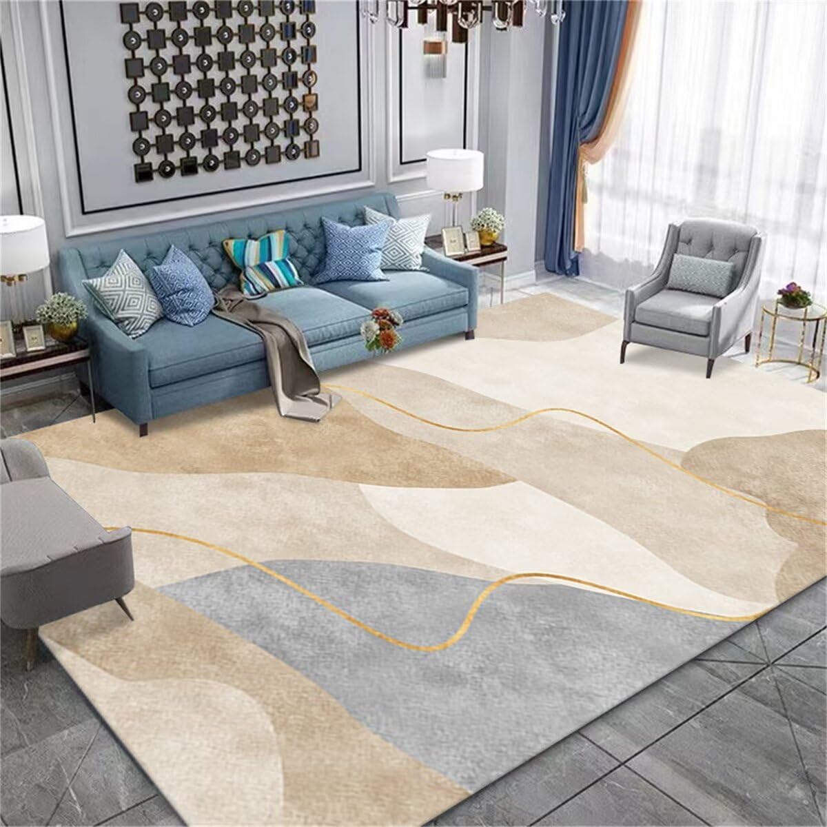 Tapis balcon gris lavable pour sublimer l'espace de jeux des enfants