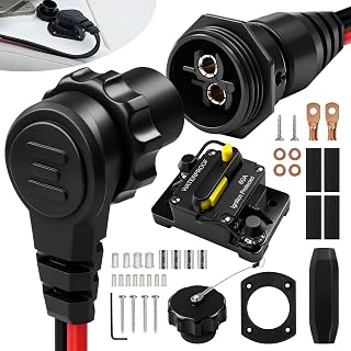 1865120 MKR-28 Trolling Motor Plug and Receptacle & MKR-27 60 AMP Circuit Breaker 1865115 for Minn Kota (kit- MKR-27 60 AMP)
