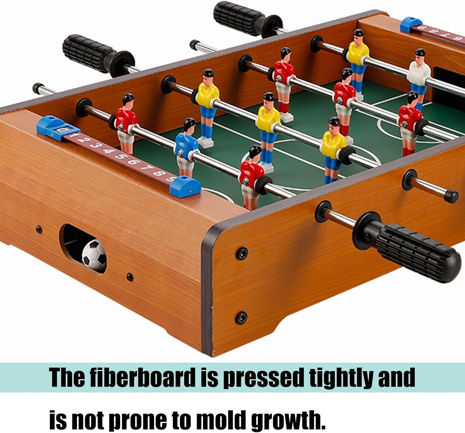 Tiny Foosball Table Easy Assembly Plan Denial Tools Required Quick Arrange Wooden Construction Compact Size Excellent for Telecommute Entertainment Desk Football