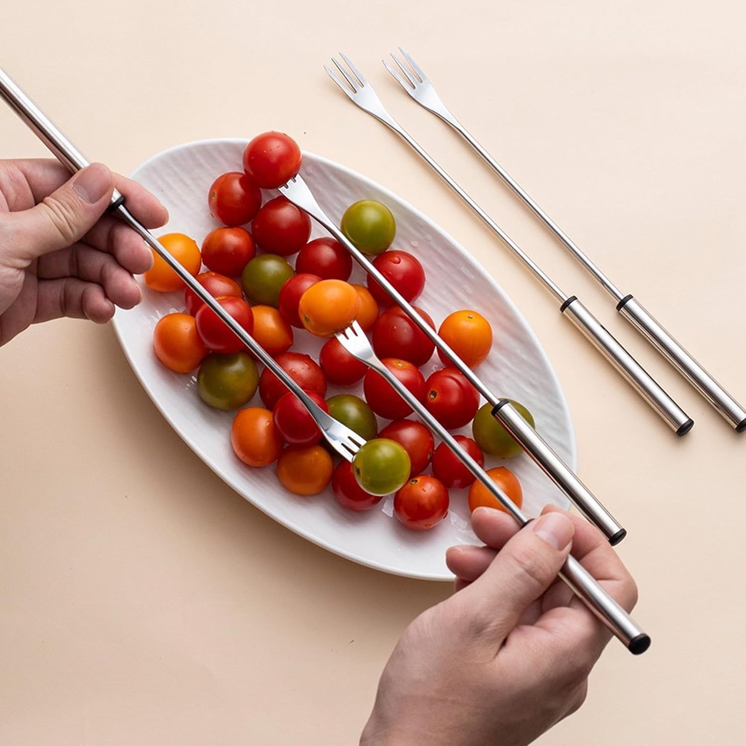 6pcs Stainless Steel Dessert Forks with Comfortable Grip Suitable for Restaurants Picnics and Family Gatherings Rustless Dessert Forks