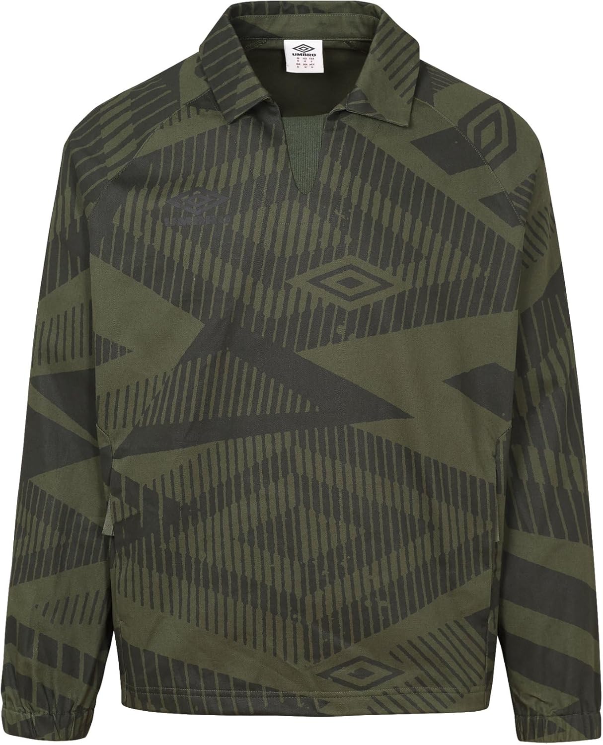 Umbro Men's Long Sleeve Printed Drill Top