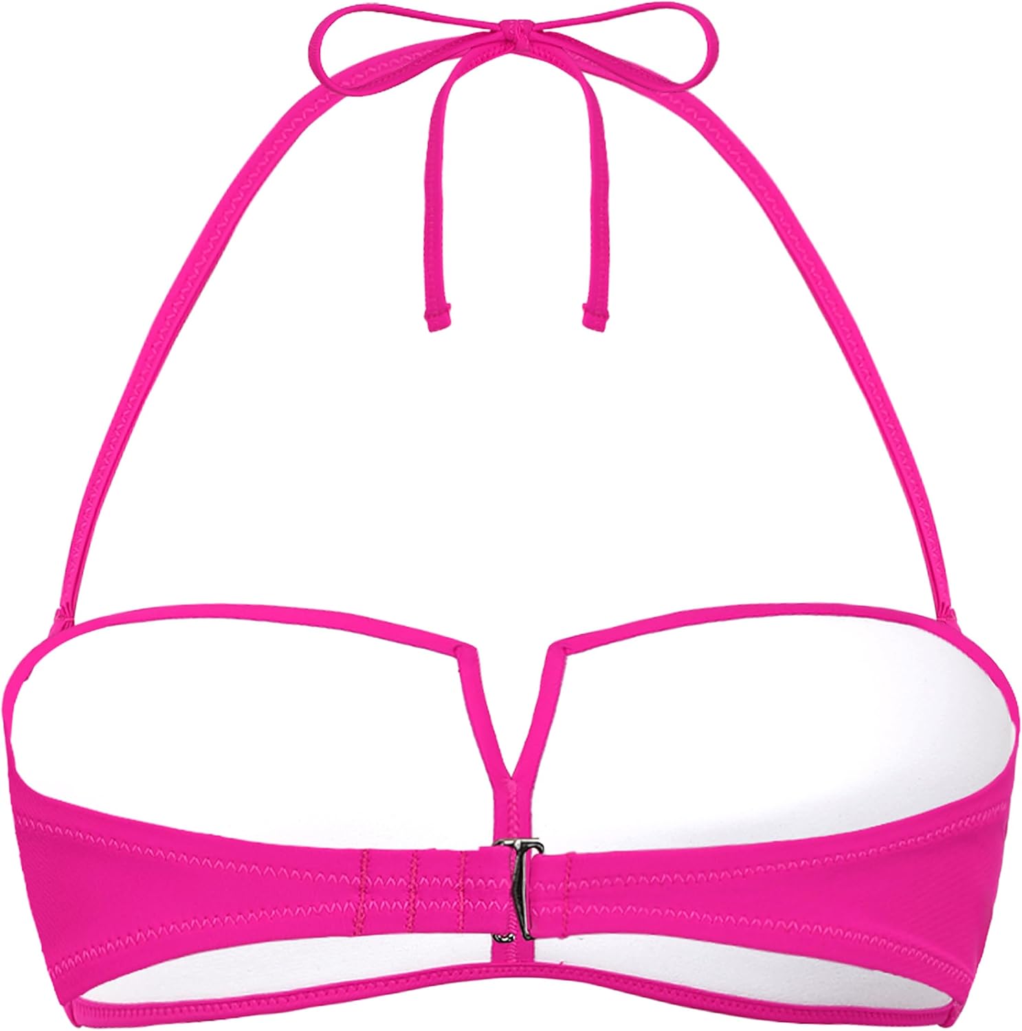 Hilor Women's Bandeau Bikini Top Halter Strapless Bikini Swimsuits Sexy Push Up Bathing Suits Tops