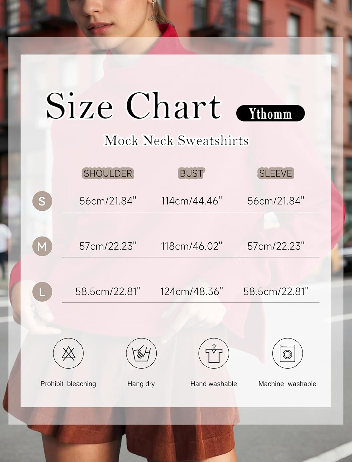 Ythomm Womens Mock Turtleneck Sweatshirt Long Sleeve Side Slit Pullover Tops Casual High Low Hem Drop Shoulder Sweatshirts - Image 5