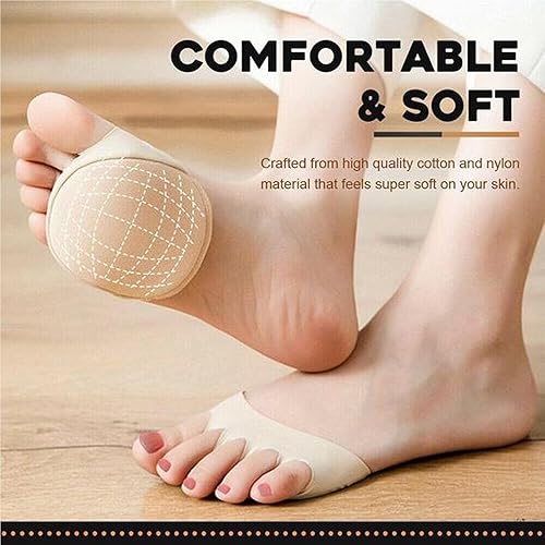 Miniatura 3 de Meeyeet - Almohadillas invisibles de tela de panal de abeja para mujer, tacones altos, cómodos y antideslizantes para el dedo del pie (5 pares), 5