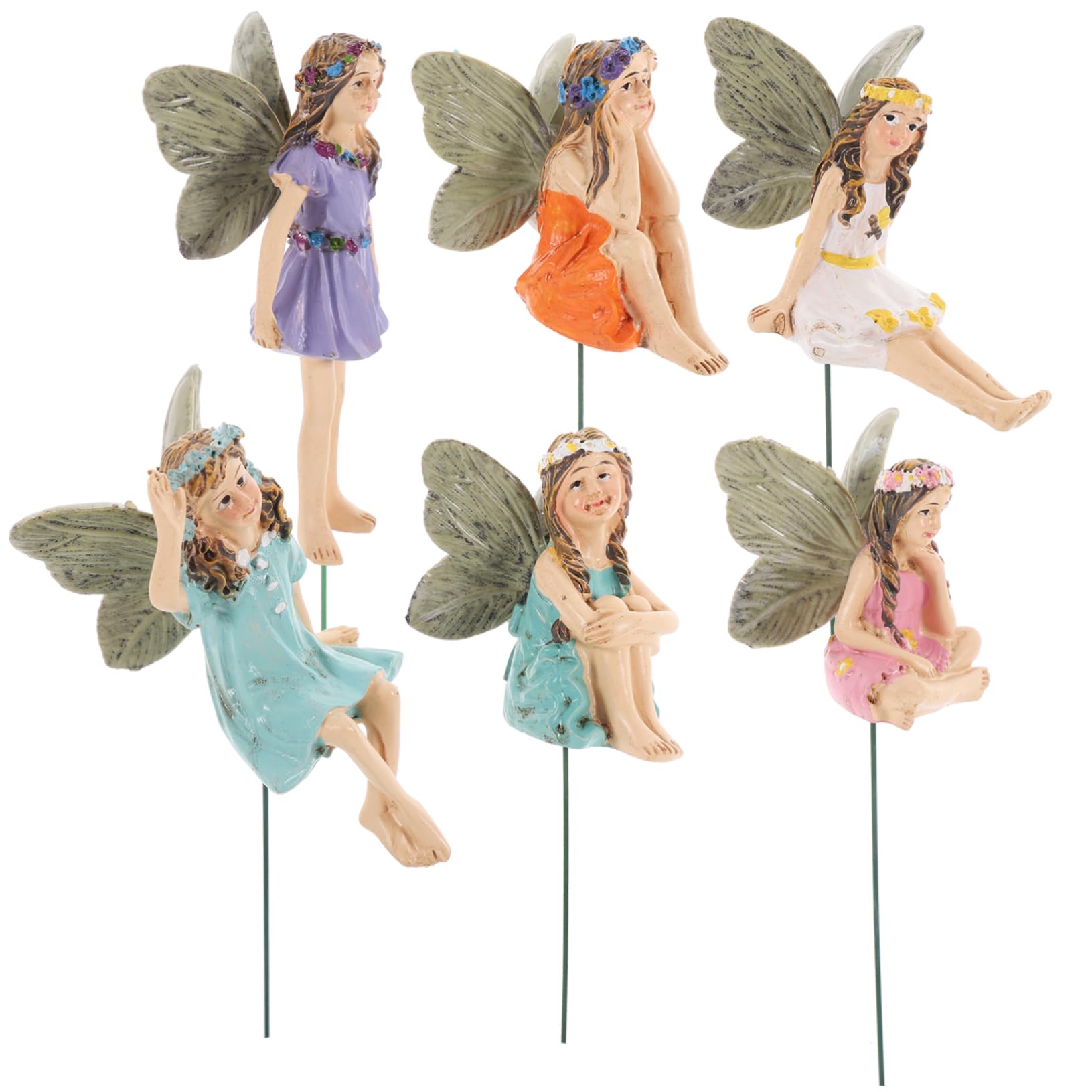 Sosoport 6pezzi Piccole Decorazioni Da Giardino Con Fate Ornamenti Per Bonsai e Paesaggi Accessori Creativi Per Decorazioni Fai Te