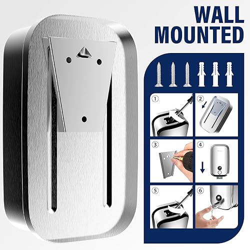 Miniatura 4 de Dispensador comercial del jabón de la mano del acero inoxidable, vertical-16.9 fl oz