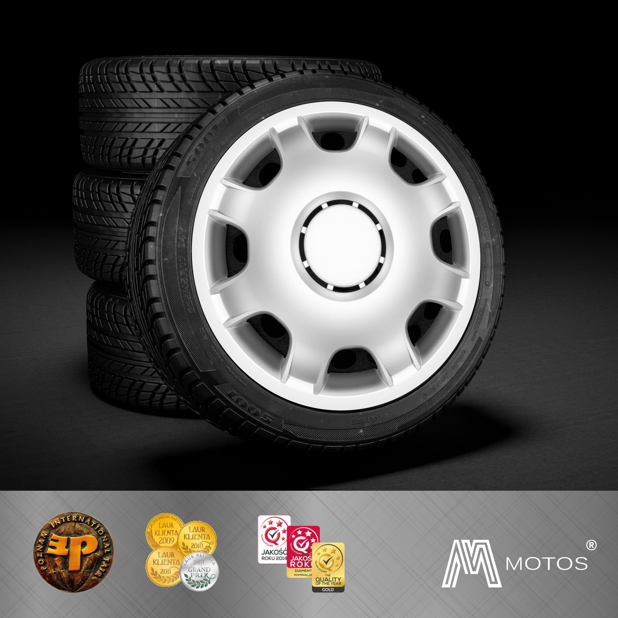 MOTOS M Jeu De 4 Enjoliveurs 15 Pouces Riez Des Rayures Avec