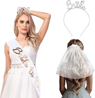 White Short Wedding Veil Pearl Rhinestone Bride Veils Bridal Veils Bachelorette Party Veil for Brides and Women