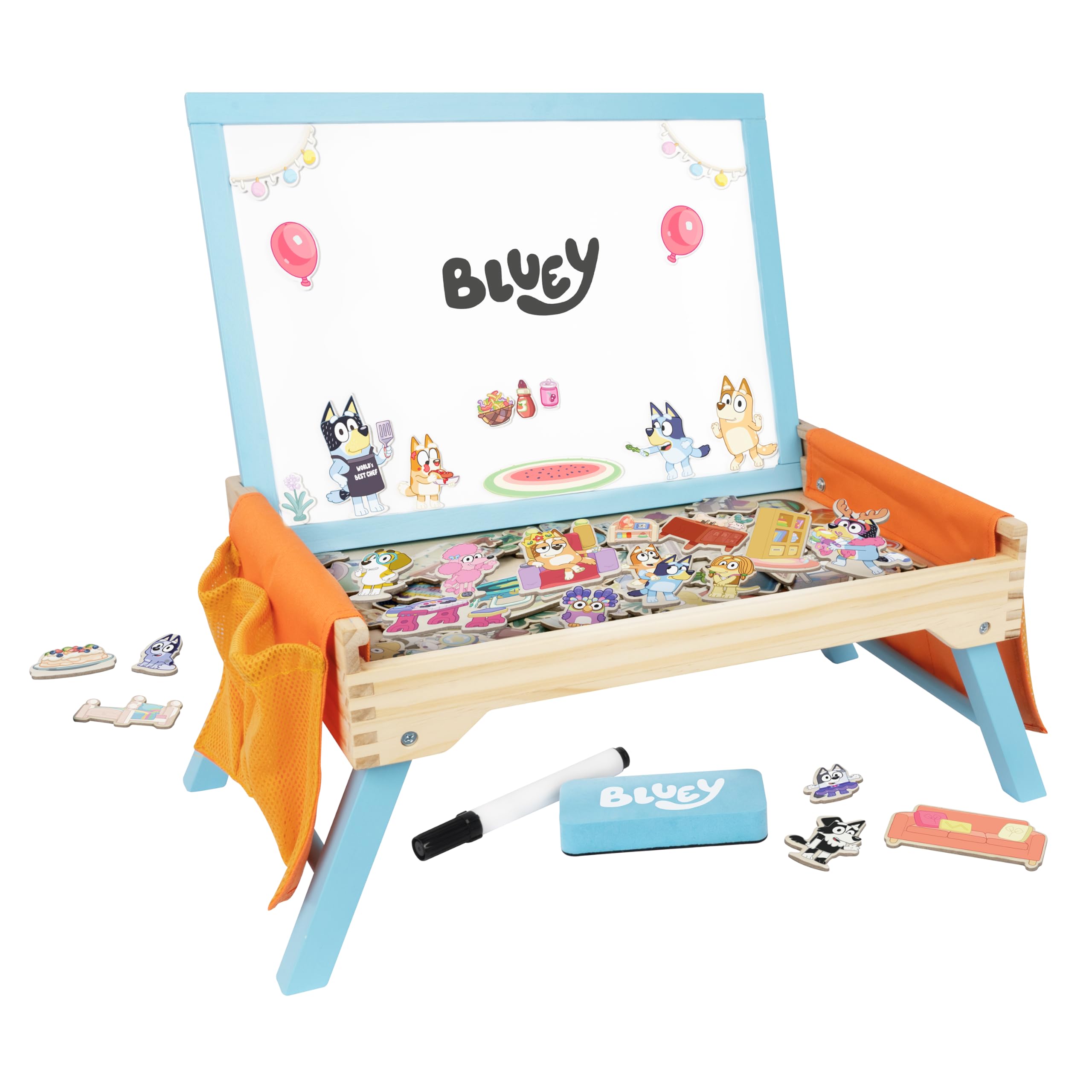 BlueY Creation Station - Estación de creación de Madera de 100 Piezas, Ideal para Colorear y Dibujo, Certificado FSC para niños a Partir de 3 años