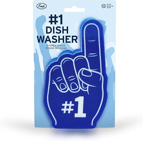 Miniatura 7 de Genuine Fred, 1 lavavajillas, esponja de espuma para dedos, color azul