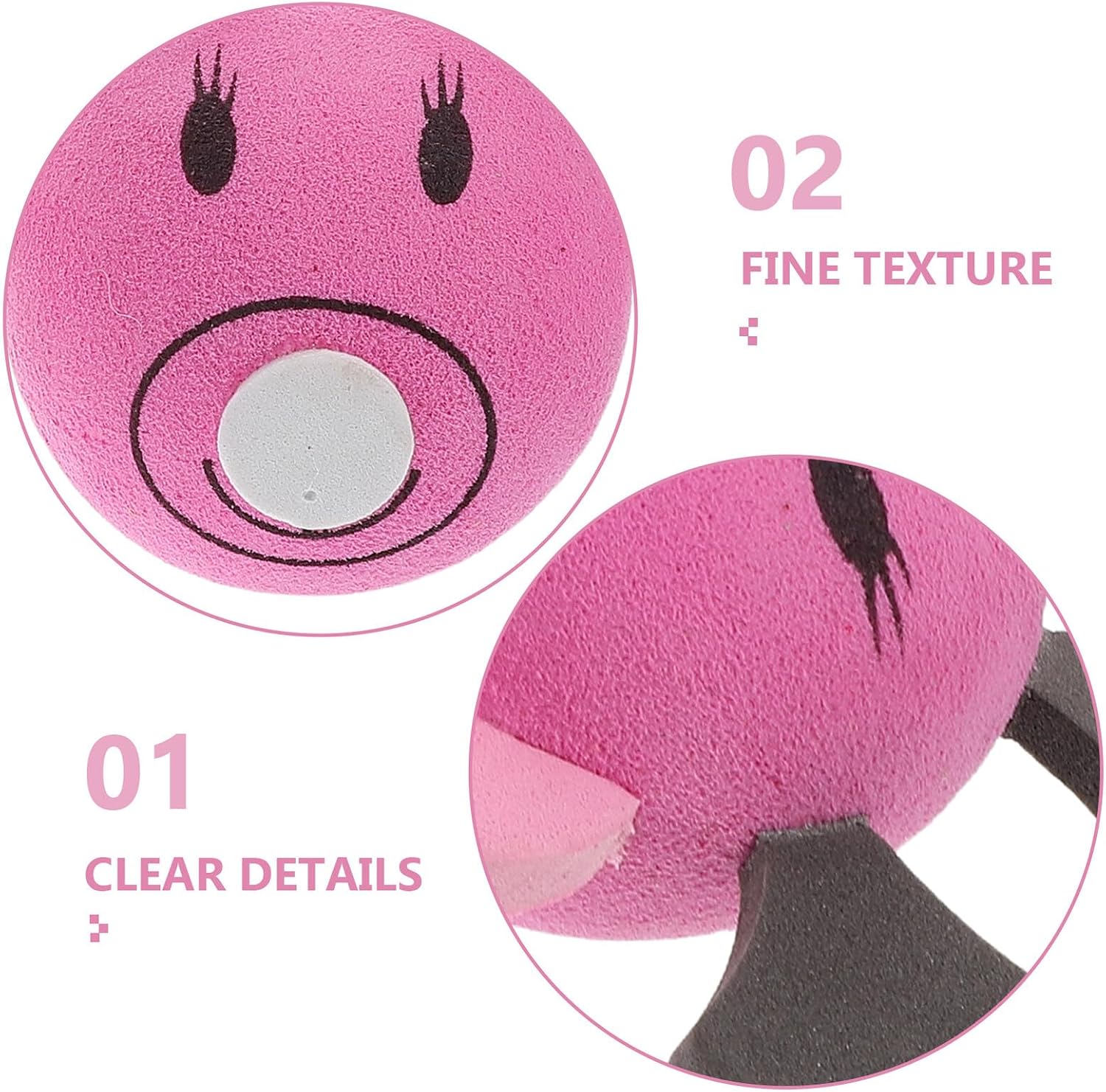 2pcs Pink Elk EVA Car Antenna Balls Vehicle Exterior Accessories Soft Resilient Animal Antenna Toppers Unique Decorative Ornaments for Cars