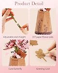 3D Puzzles en bois de fleur pour adultes-Sakura, DIY Kit de modèles de fleurs en bois Ensemble de construction Artisanat pour les adultes à construire, Collection botanique/Idéal Cadeau créatif Idées/Housewarming