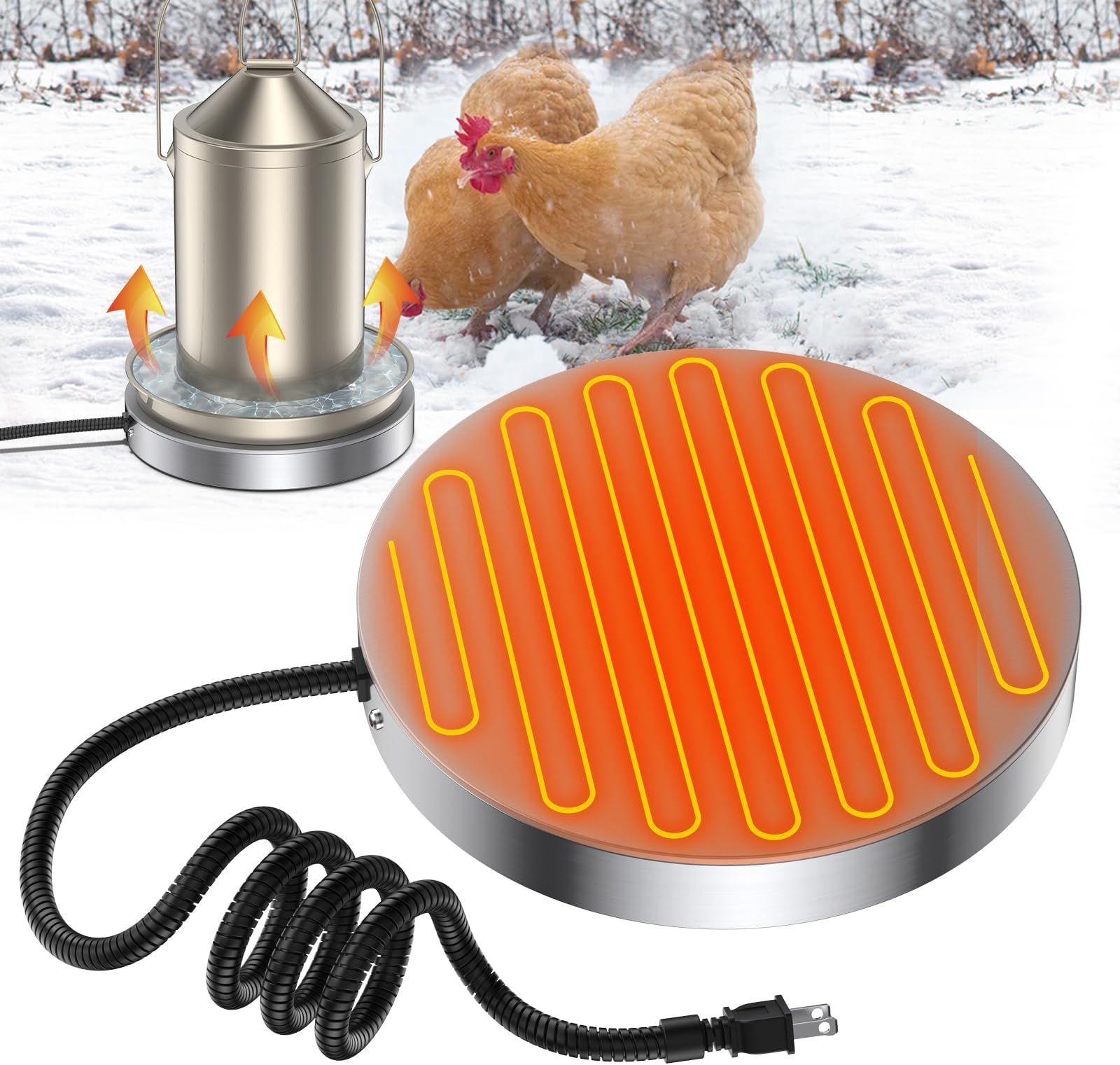 Poultry Chicken Water Heater for Winter Deicer Drinker