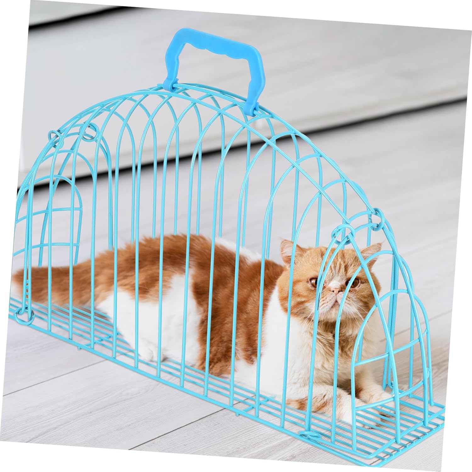 BESPORTBLE Cat Bathing Cage Breathable Pet Shower Cage for Washing Durable to Blue Small