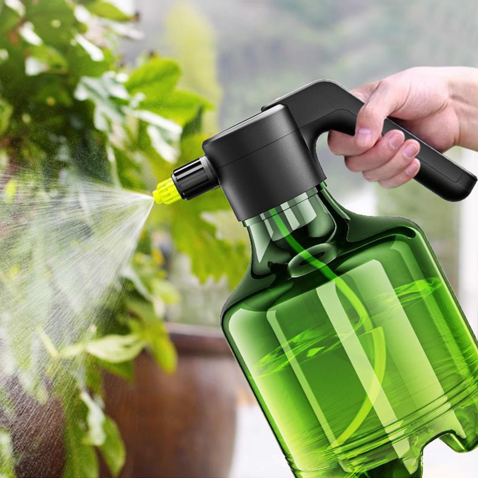 Sprayer Elettrico a Batteria - 3 Litri Irroratore Giardino Ricaricabile,Nebulizzatore Atomizzatore Regolabile 1500 mAh per Interno ed Esterno, Pulizia Piante e Verniciatura Casa