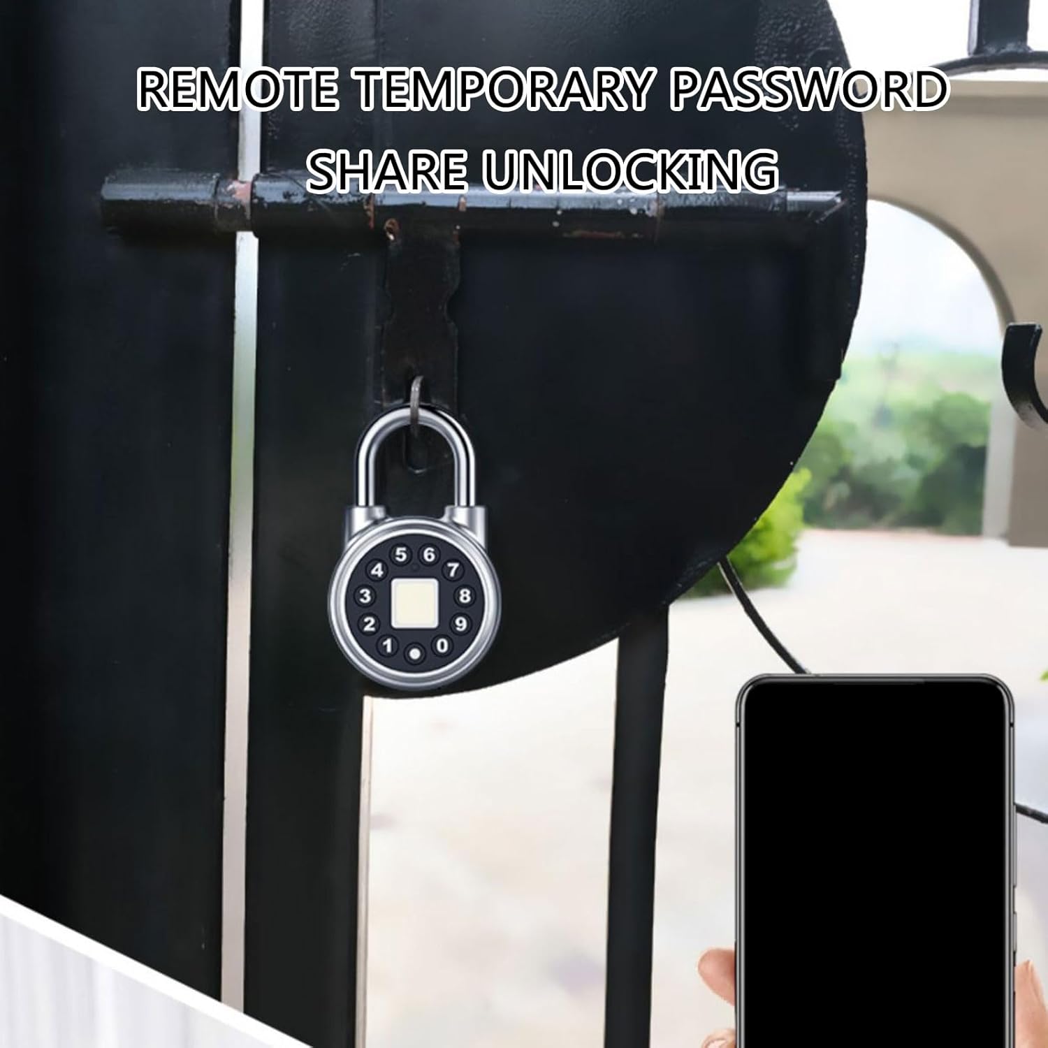 Multifunction Electronic Padlock & Rustproof Door Lock Intelligent Biometric Padlock Electronic Security Lock