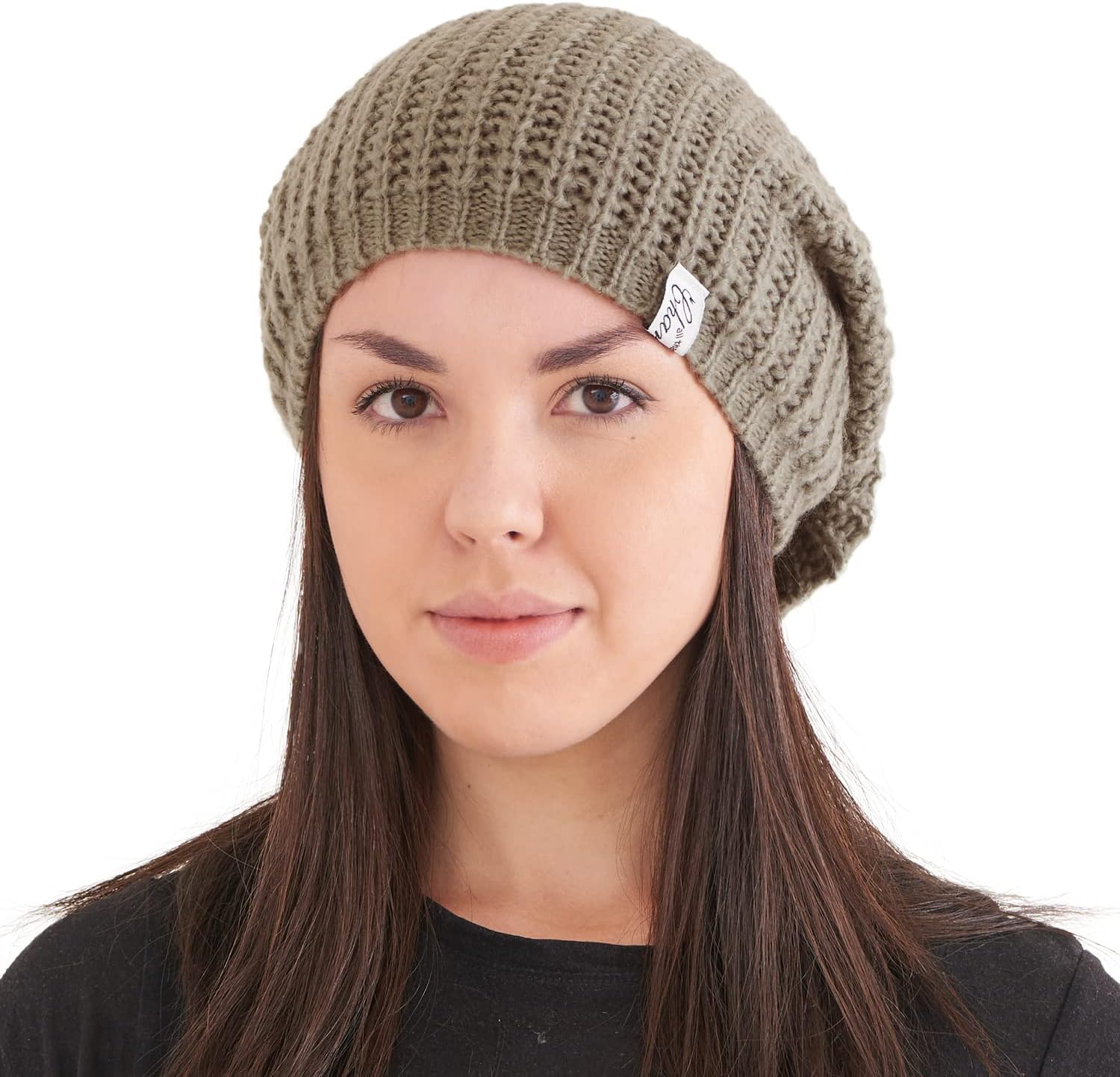 Oversized Winter Slouchy Knit Beanie – Mens Warm Fall Hat Womens Dreadlock Cap Large Slouch Tam for Big Heads