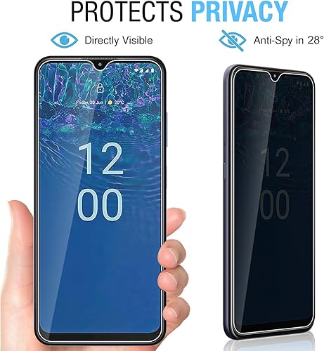 Miniatura 2 de [2Pack For Nokia G310 Privacy Tempered Glass Screen Protector, Ultra HD Tempered Glass Film, Anti-Spy, 9H Hardness, Anti-Scratch, Bubble Free